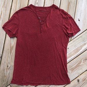 John Varvatos Snap Front Slim Fit Henley T-Shirt